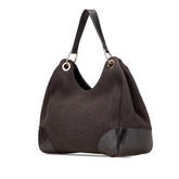 Guccissima Trimmed Canvas Shoulder Bag